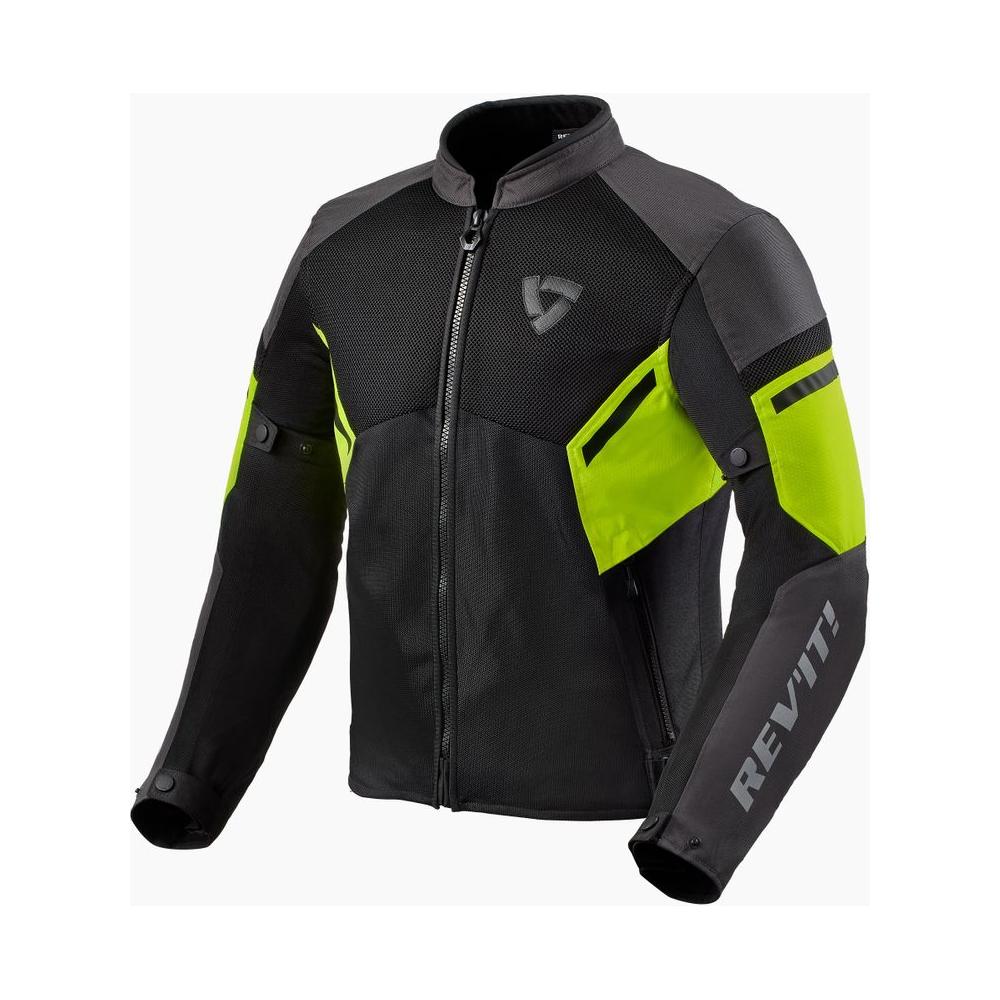 Revit GT R Air 3 Textile Jacket Black / Neon Yellow