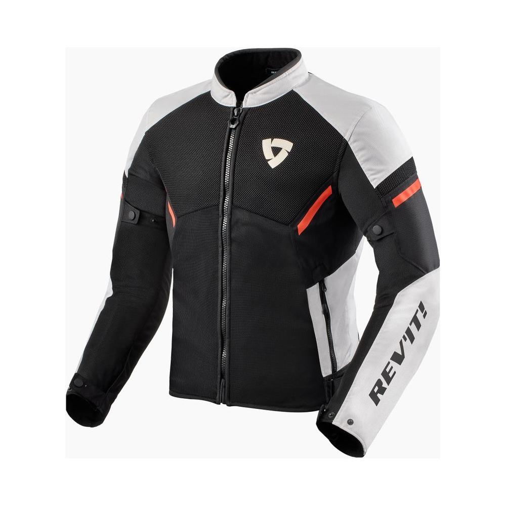 Revit GT R Air 3 Textile Jacket White / Neon Red