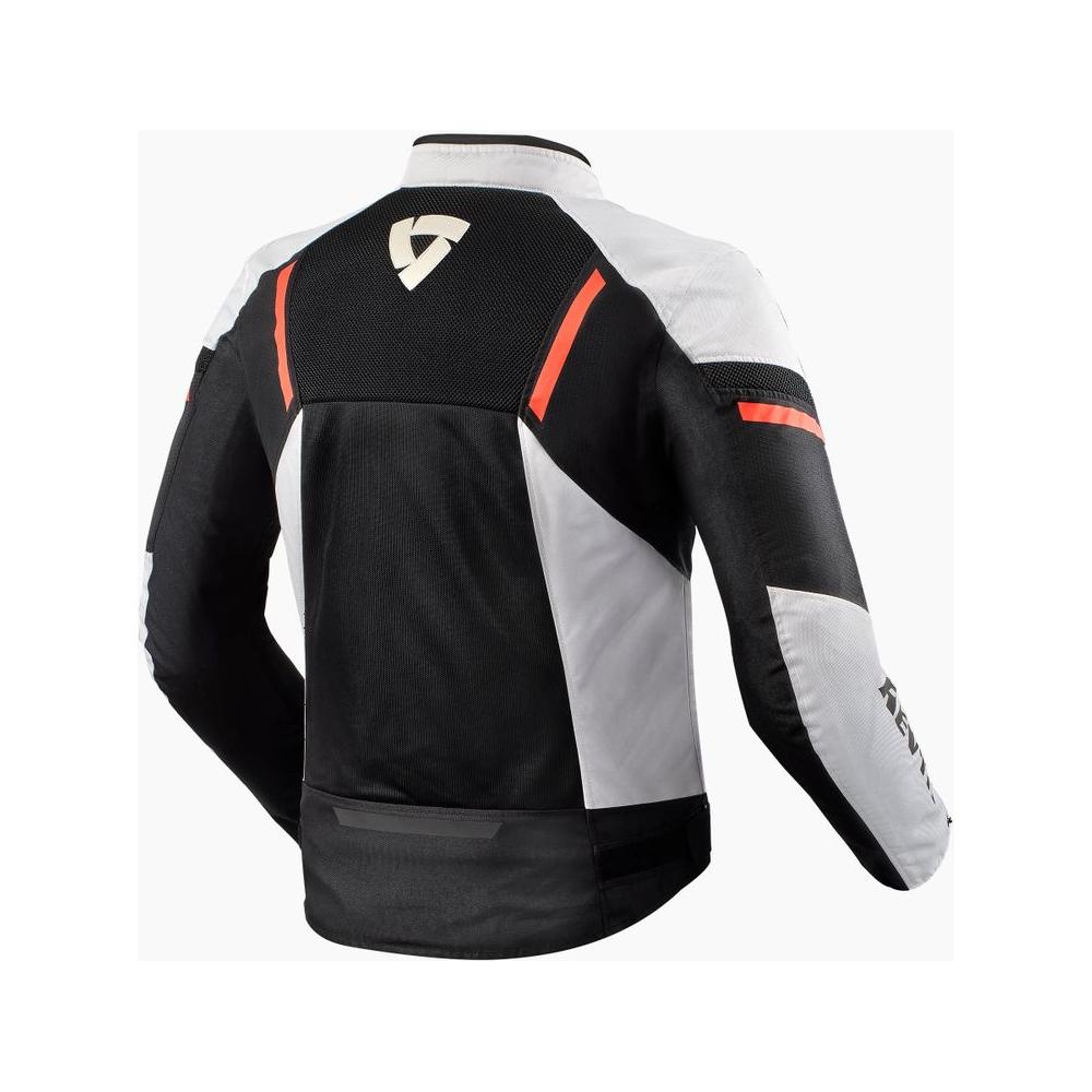 Revit GT R Air 3 Textile Jacket White / Neon Red