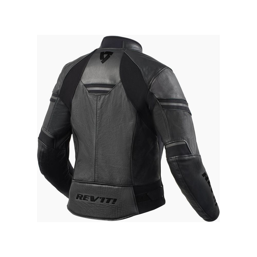 Revit Median Ladies Leather Jacket Black / Anthracite - FREE UK Shipping, FREE 365 Day Returns | Moto Central