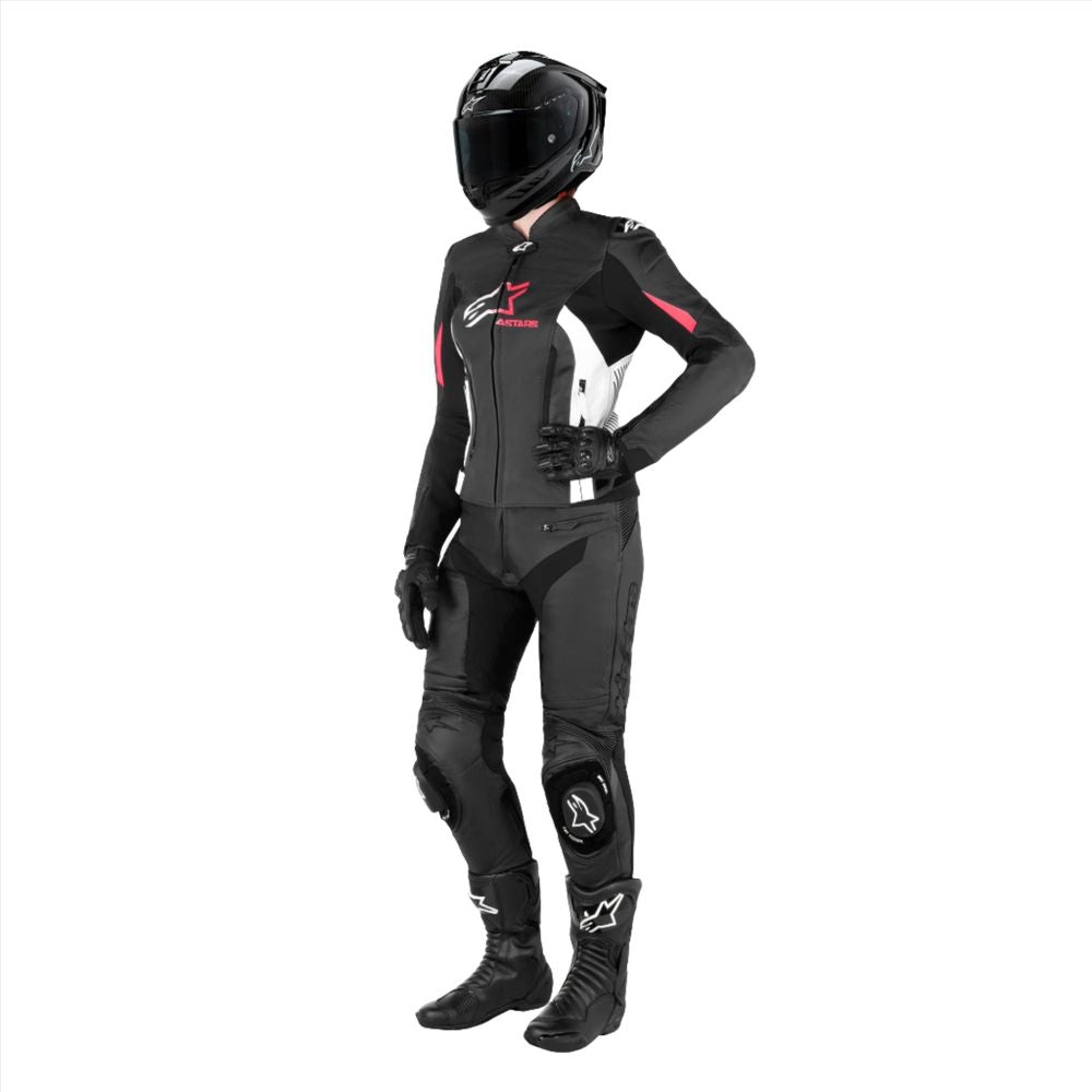 Alpinestars Stella GP Plus V4 Ladies Leather Jacket Black / White / Diva Pink