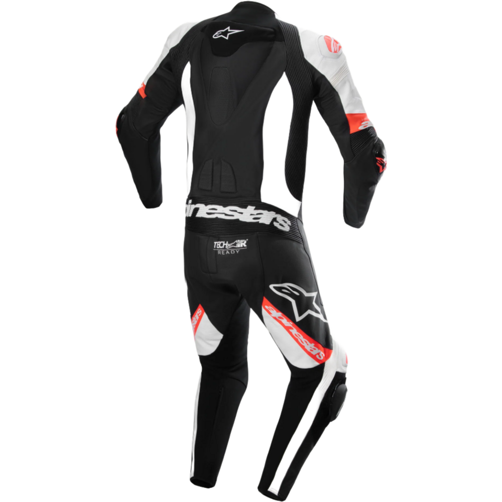 Alpinestars Missile V2 Ward One Piece Leather Suit Black / White / Fluo Red