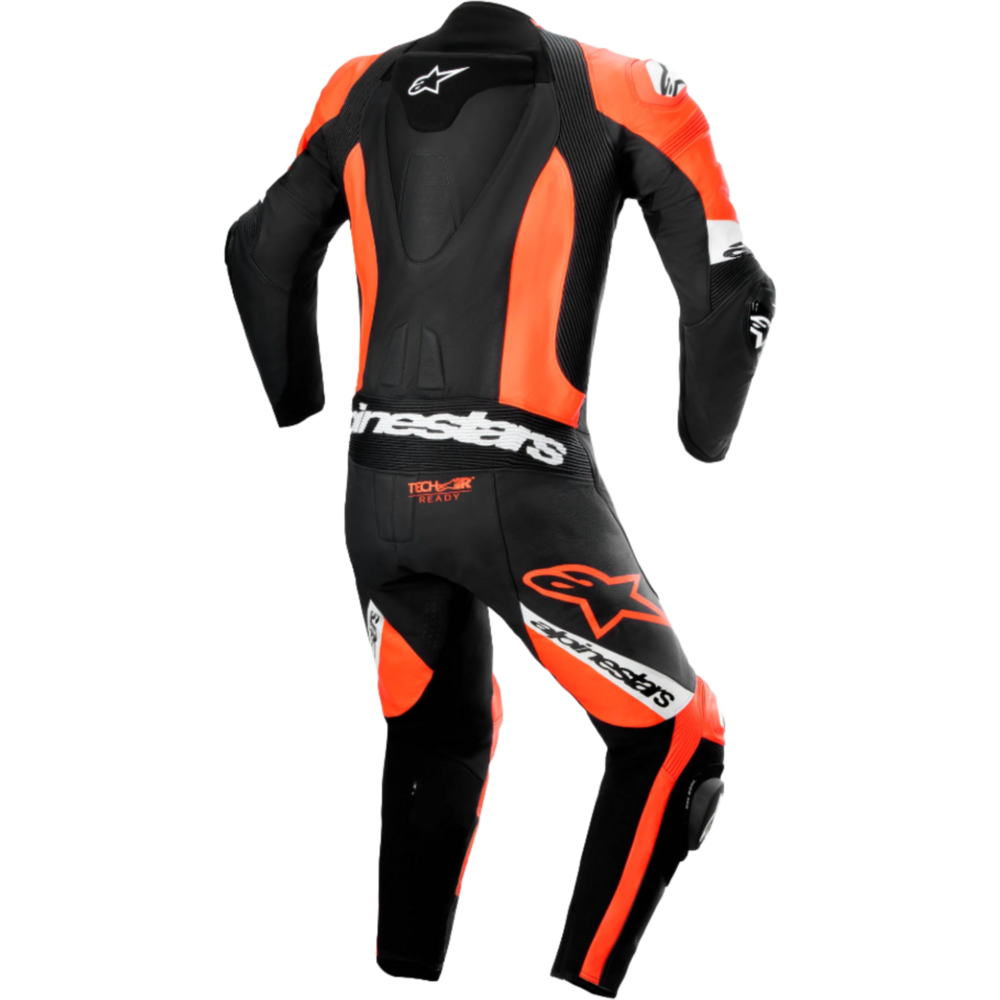 Alpinestars Missile V2 Ward One Piece Leather Suit Black / Fluo Red / White