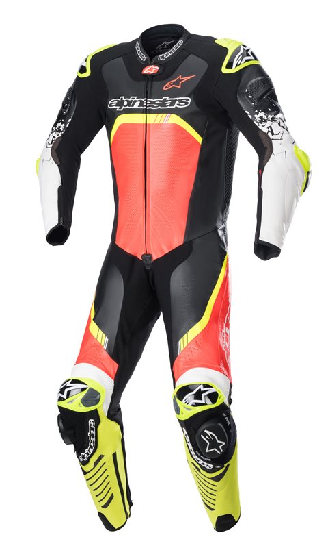 Alpinestars GP Tech V4 One Piece Suit Black / Fluo Red / Fluo Yellow