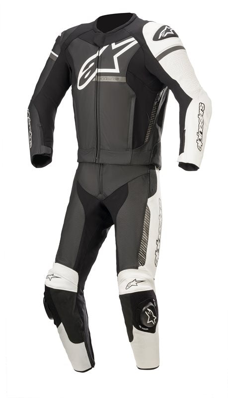 Alpinestars GP Force Phantom Two Piece Leather Suit Black / White / Metallic Grey