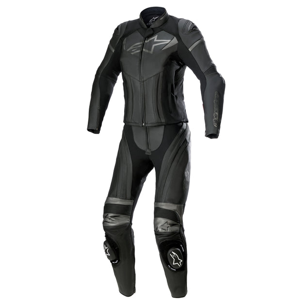 Alpinestars Stella GP Plus Two Piece Leather Suit Black / Metallic Grey