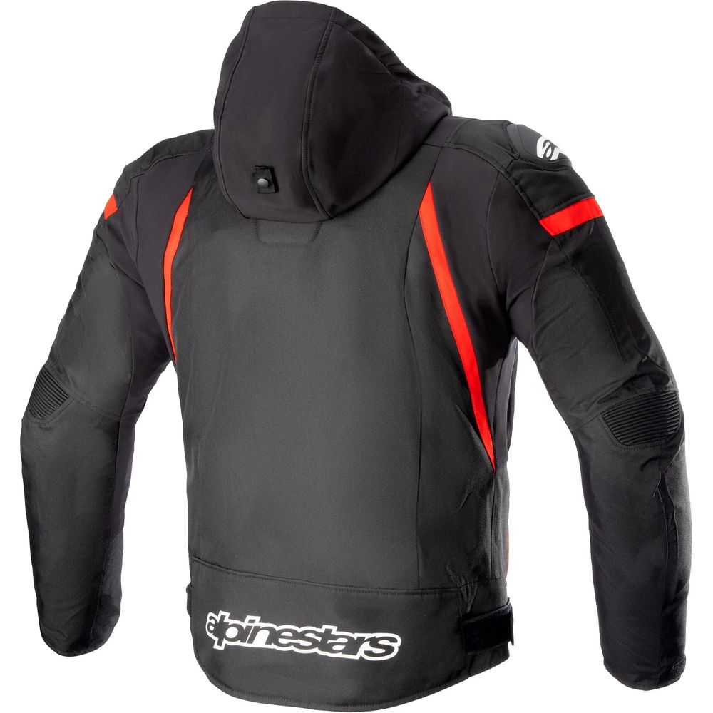 Alpinestars Zaca Waterproof Jacket Black / Bright Red / White - FREE UK Shipping, FREE 365 Day Returns | Moto Central