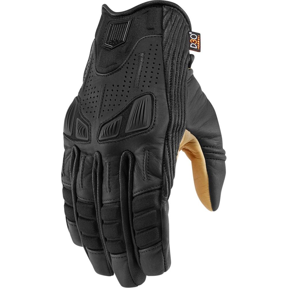 Icon AXYS Mid Cuff Gloves Black / Tan