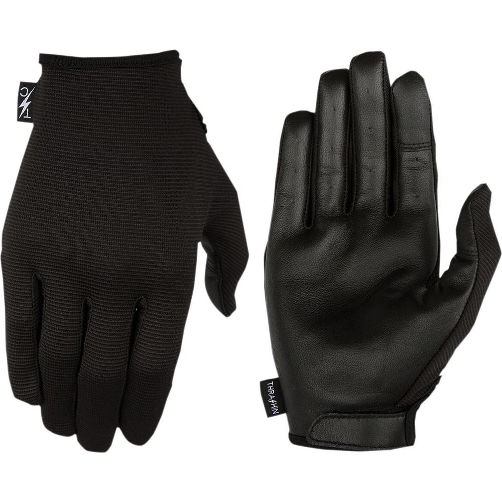 Thrashin Supply Company Stealth Leather Palm Gloves Black