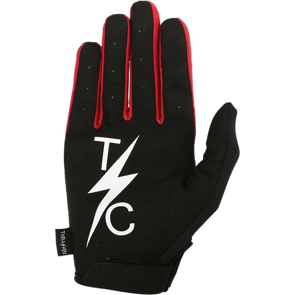 Thrashin Supply Company Stealth Textile Gloves Black / Red - FREE UK Shipping, FREE 365 Day Returns | Moto Central