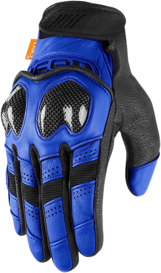 Icon Contra 2 Leather Gloves Blue