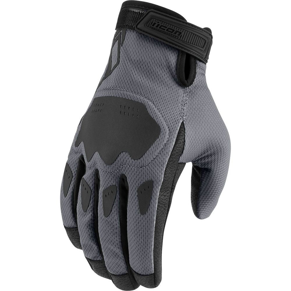 Icon Hooligan CE Gloves Grey  - FREE UK Delivery - Moto Central