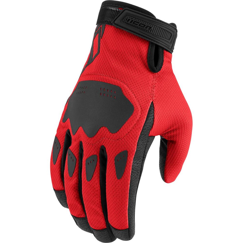 Icon Hooligan CE Gloves Red