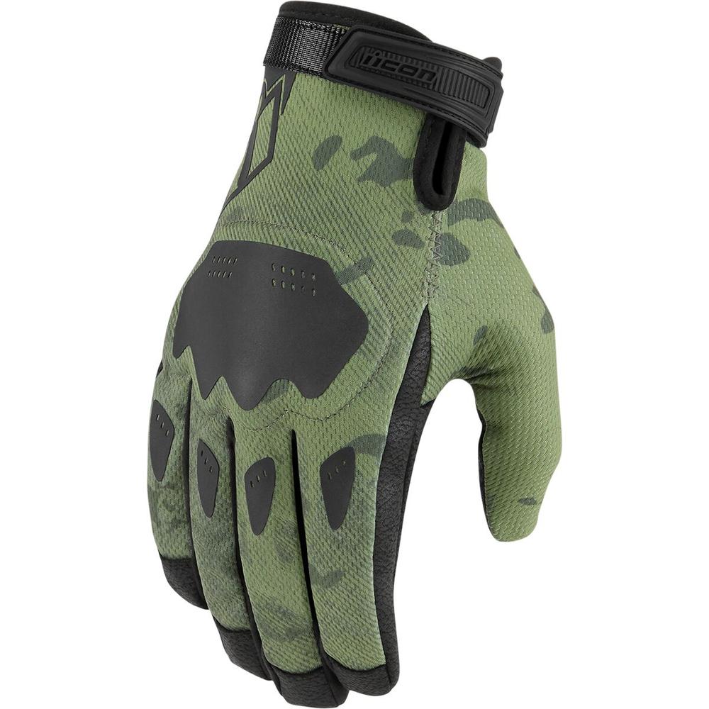 Icon Hooligan CE Gloves Green Camo