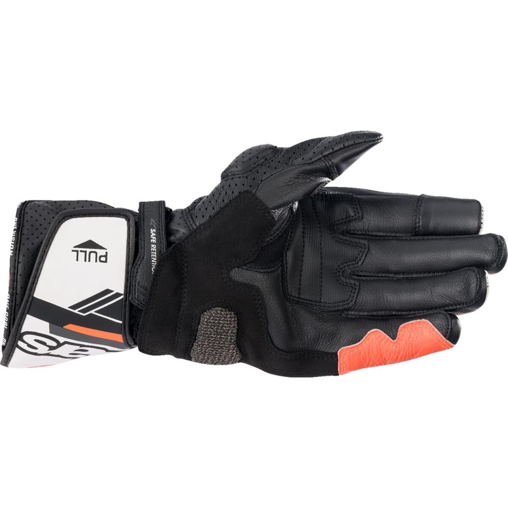 Alpinestars SP-8 V3 Leather Gloves White / Fluo Red / Black