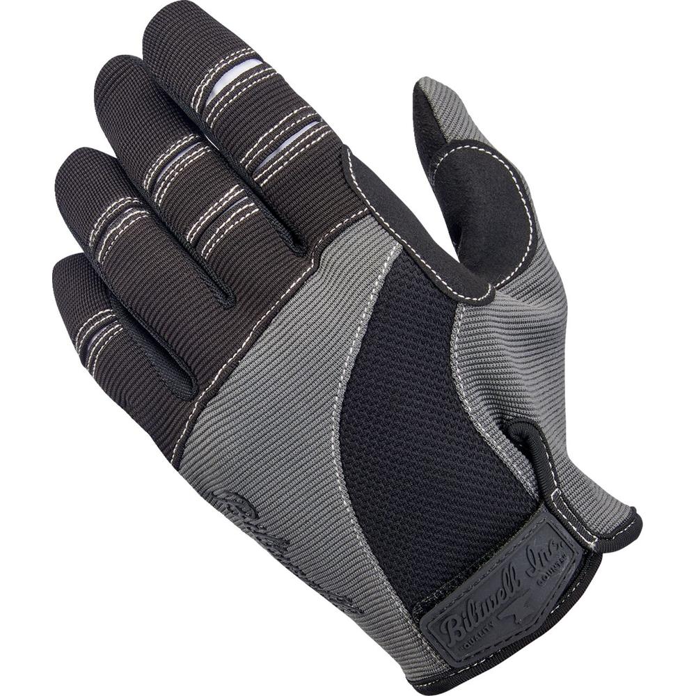 Biltwell Moto Short Cuff Textile Gloves Grey / Black