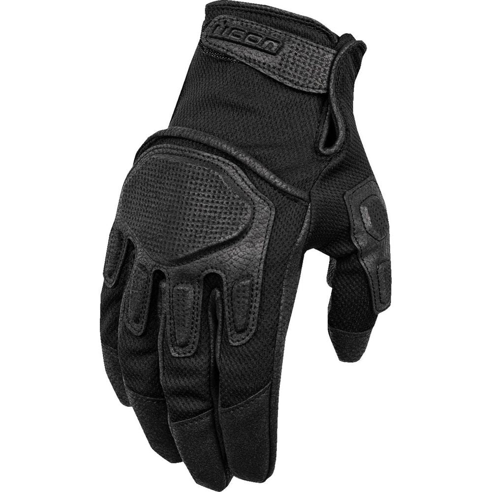 Icon Punchup CE Sport Gloves Black  - FREE UK Delivery - Moto Central