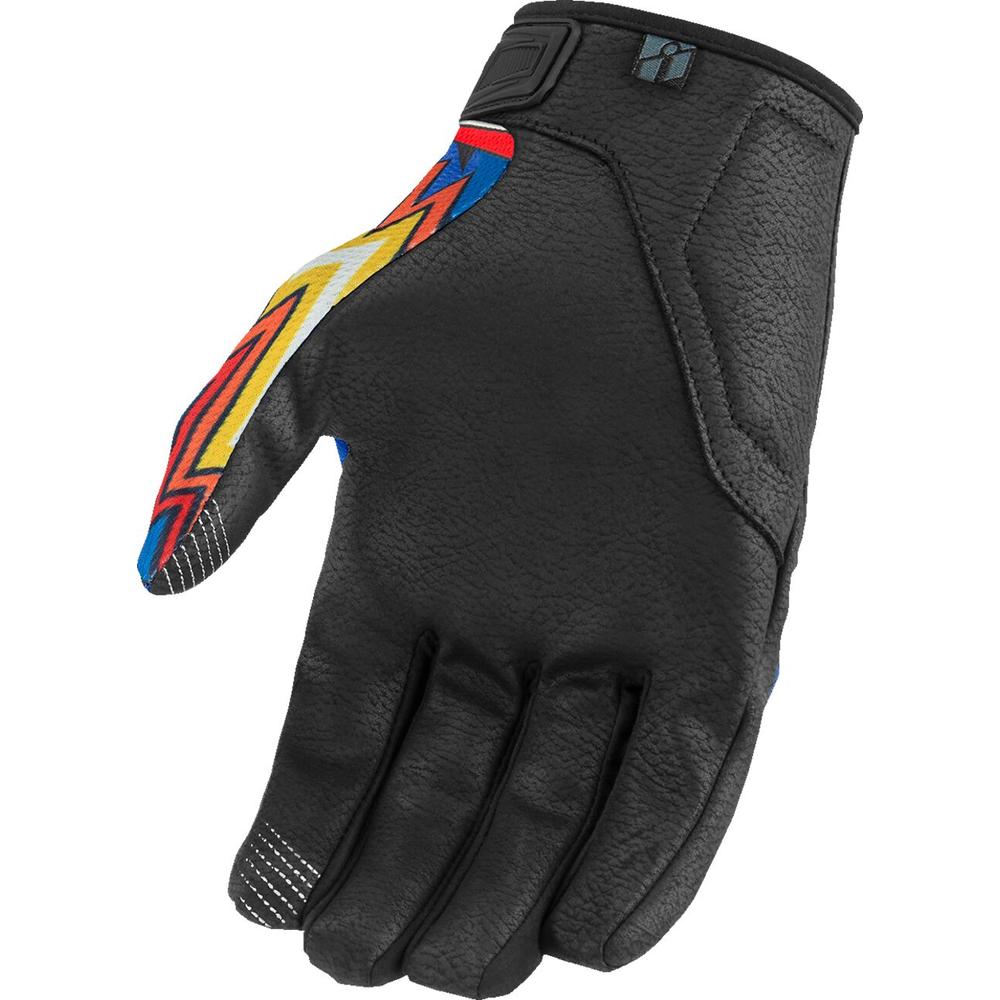 Icon Hooligan Flyboy CE Gloves Black / Blue / Red / White  - FREE UK Delivery - Moto Central