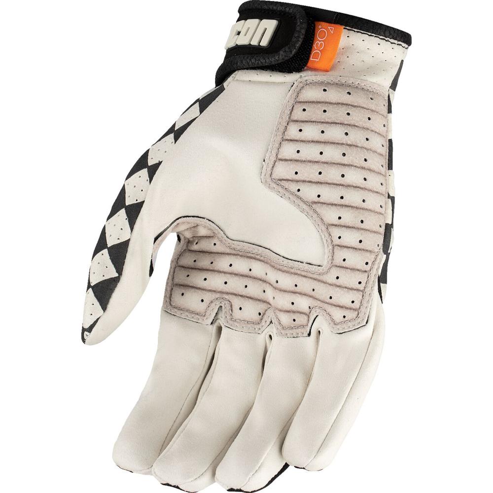 Icon Airform Slabtown Leather Gloves Black / White - FREE UK Shipping, FREE 365 Day Returns | Moto Central