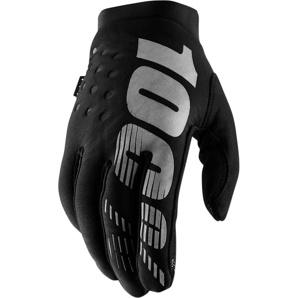 100% Brisker Cold Weather Gloves Black / Grey