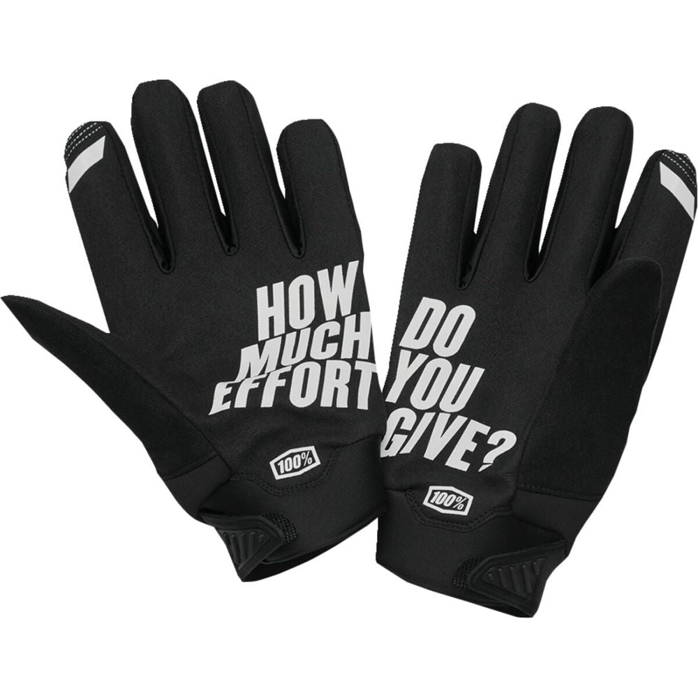 100% Brisker Cold Weather Gloves Black / Grey  - FREE UK Delivery - Moto Central