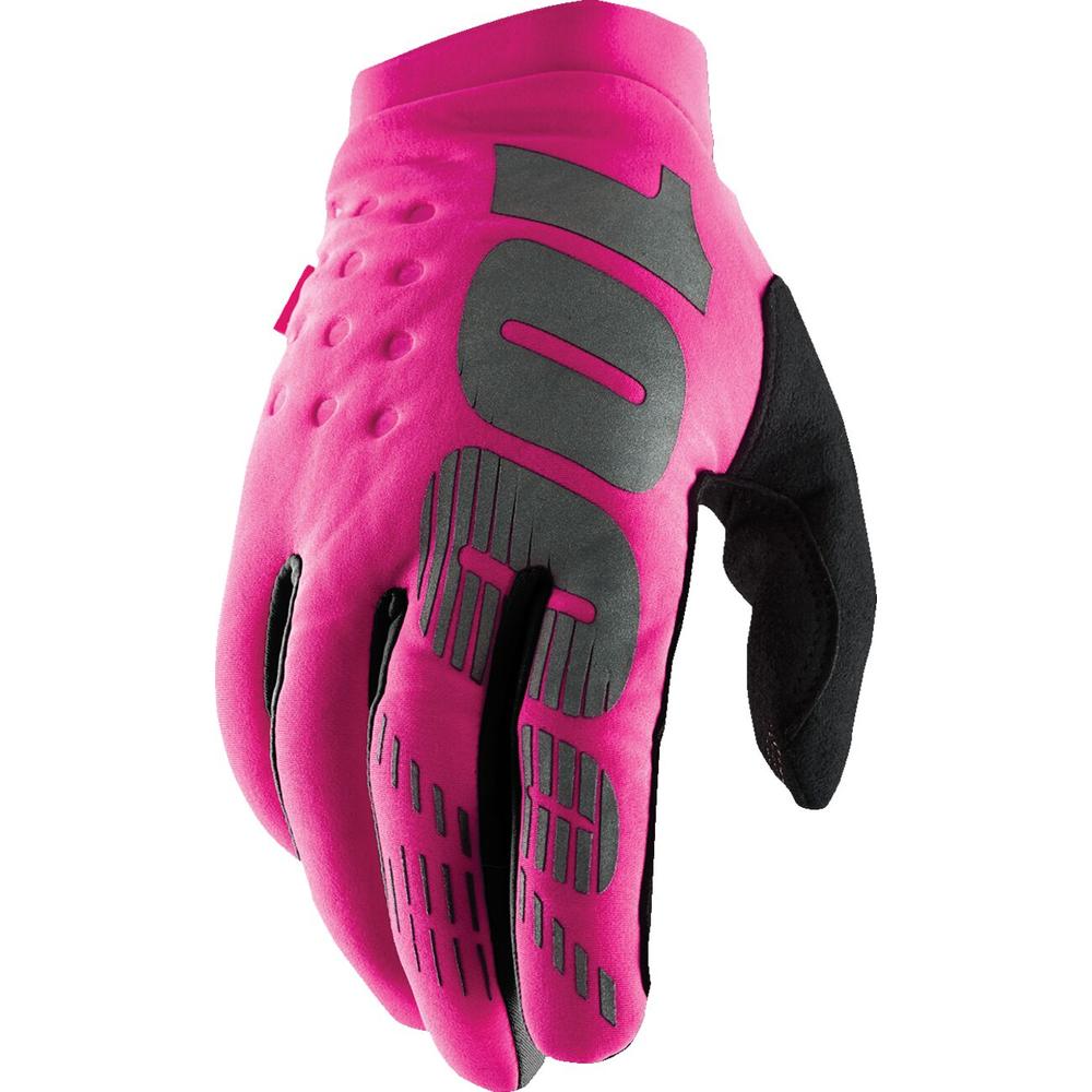 100% Brisker Ladies Gloves Black / Pink