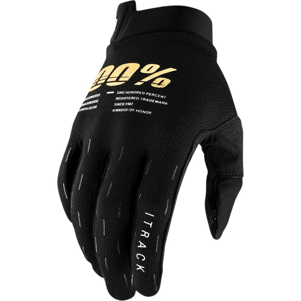 100% iTrack Gloves Black