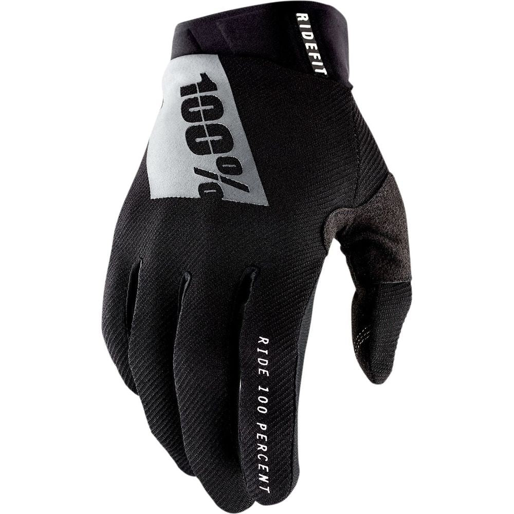 100% Ridefit Gloves Black