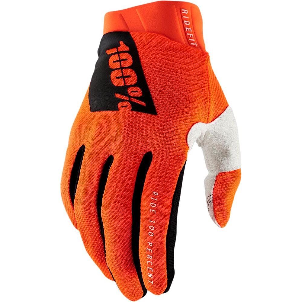 100% Ridefit Gloves Fluo Orange