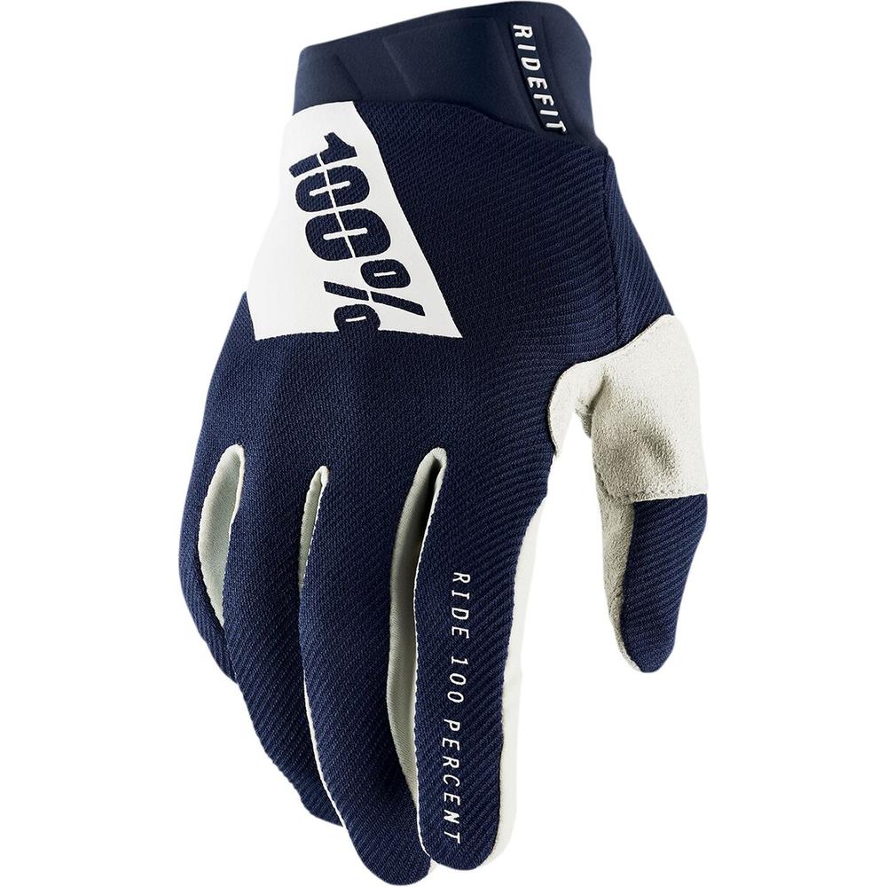 100% Ridefit Gloves Navy / White