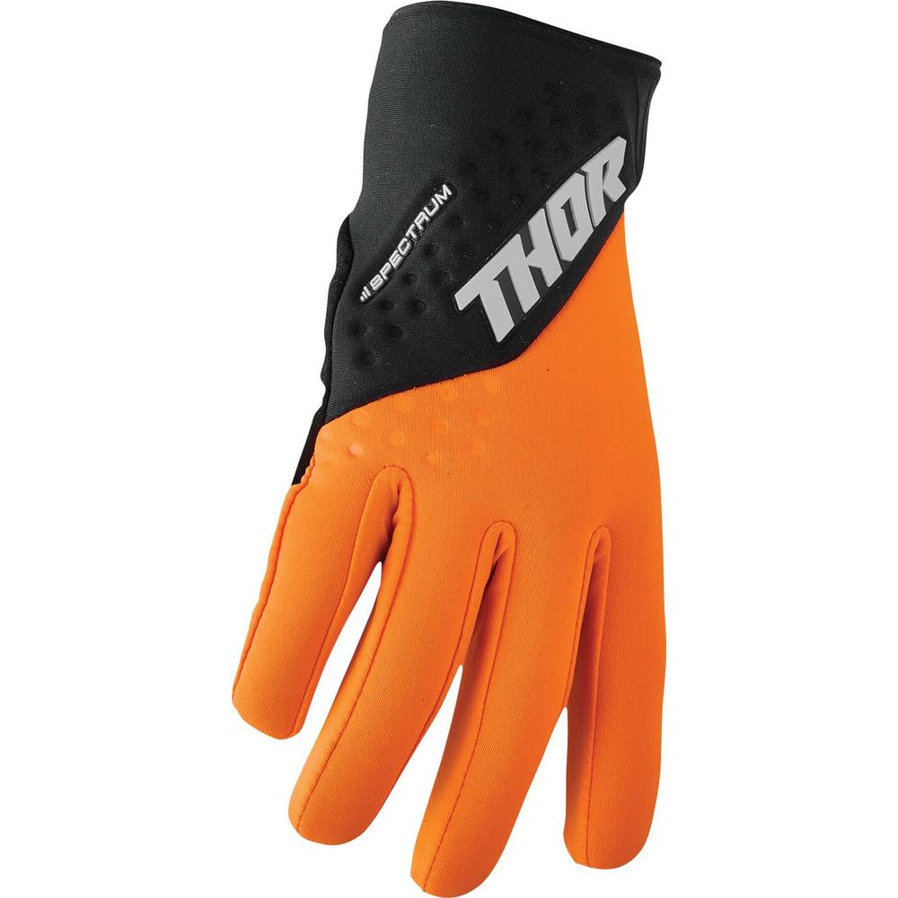 Thor Spectrum Cold Weather Textile Gloves Black / Orange - FREE UK Shipping, FREE 365 Day Returns | Moto Central