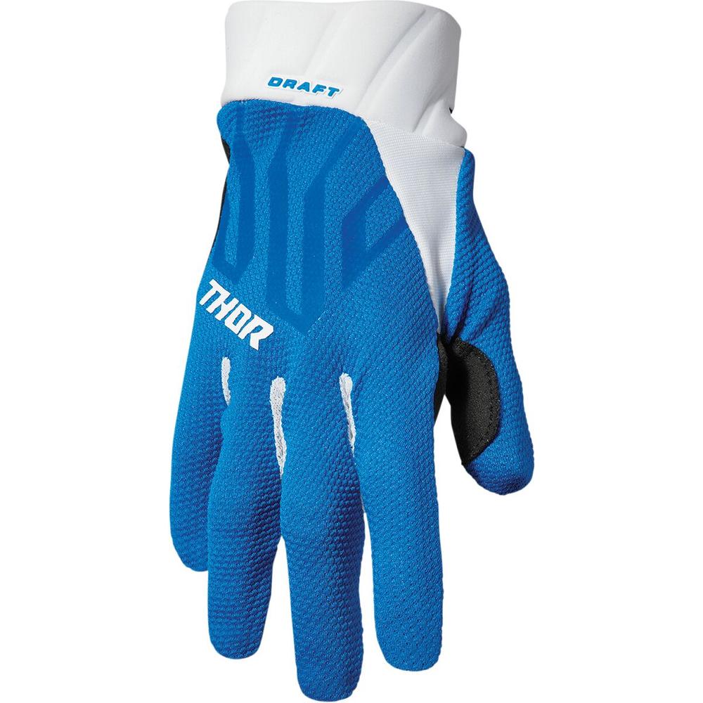 Thor Draft Textile Gloves Blue / White  - FREE UK Delivery - Moto Central