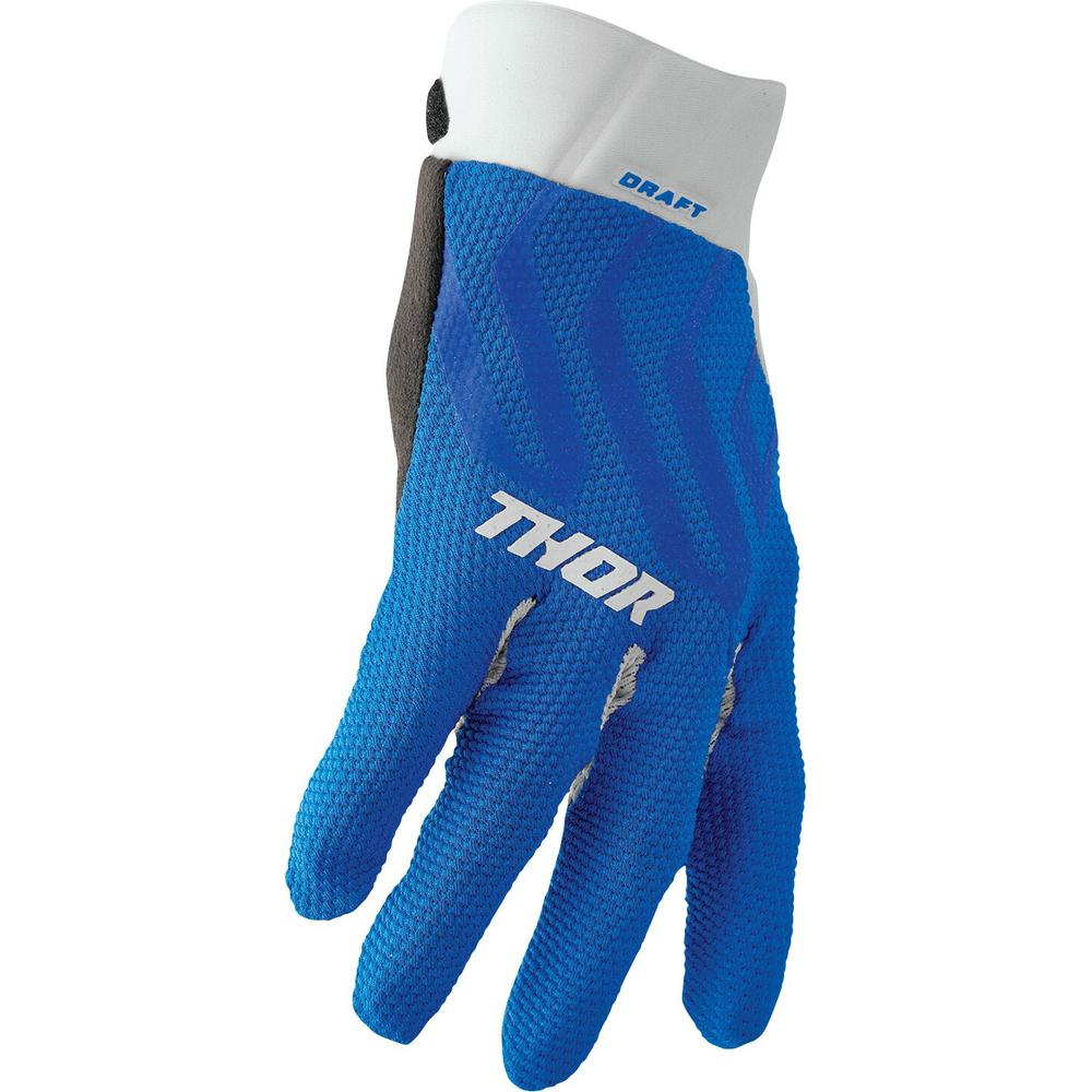 Thor Draft Textile Gloves Blue / White  - FREE UK Delivery - Moto Central