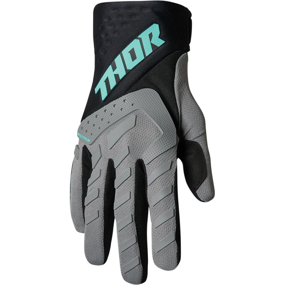 Thor Spectrum Textile Gloves Grey / Black / Mint