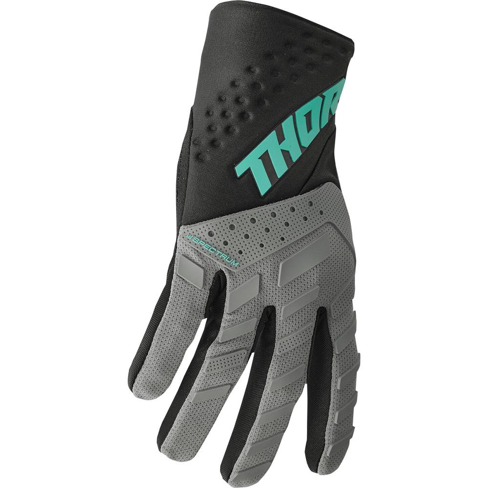 Thor Spectrum Textile Gloves Grey / Black / Mint