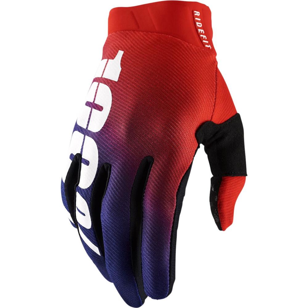 100% Ridefit KORP Gloves Black / Dark Blue / Red / White