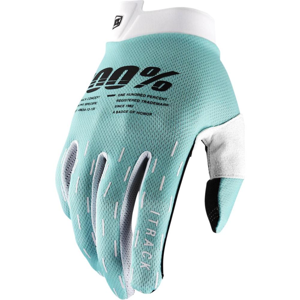 100% iTrack Gloves Aqua