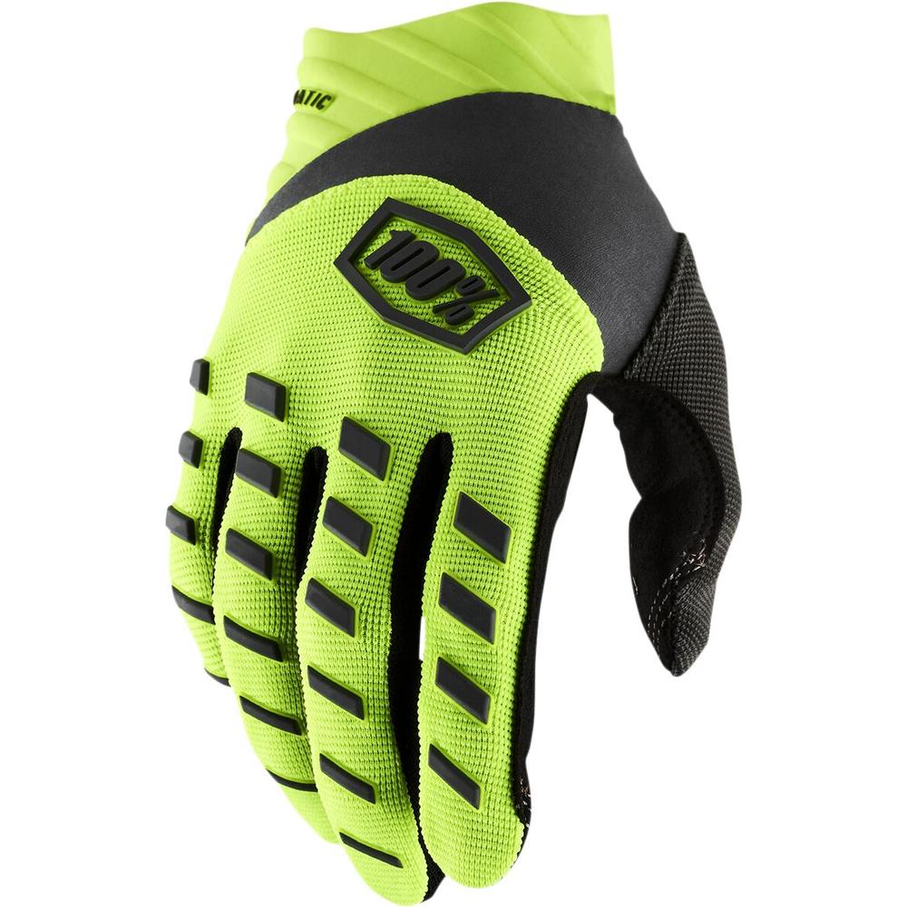 100% Airmatic Gloves Black / Fluo Yellow