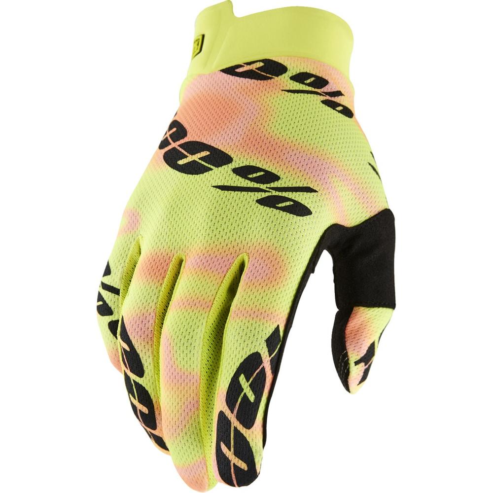 100% iTrack Gloves Kaledo Black / Pink / Yellow