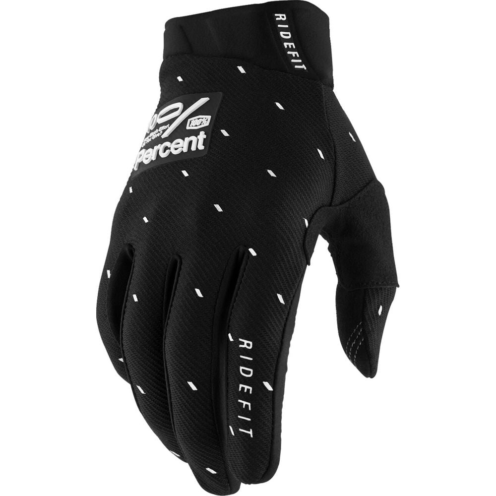 100% Ridefit Gloves Black / White