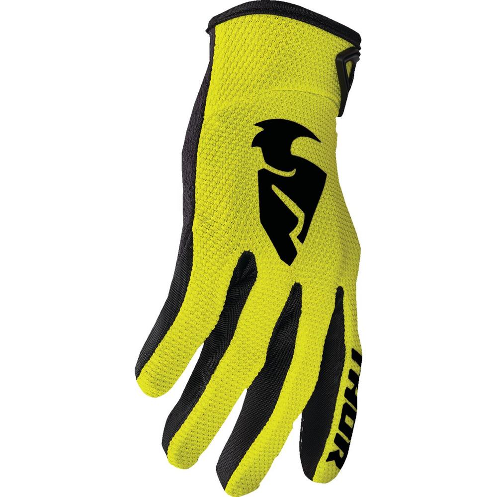 Thor Sector Youth Textile Gloves Acid Green - FREE UK Shipping, FREE 365 Day Returns | Moto Central