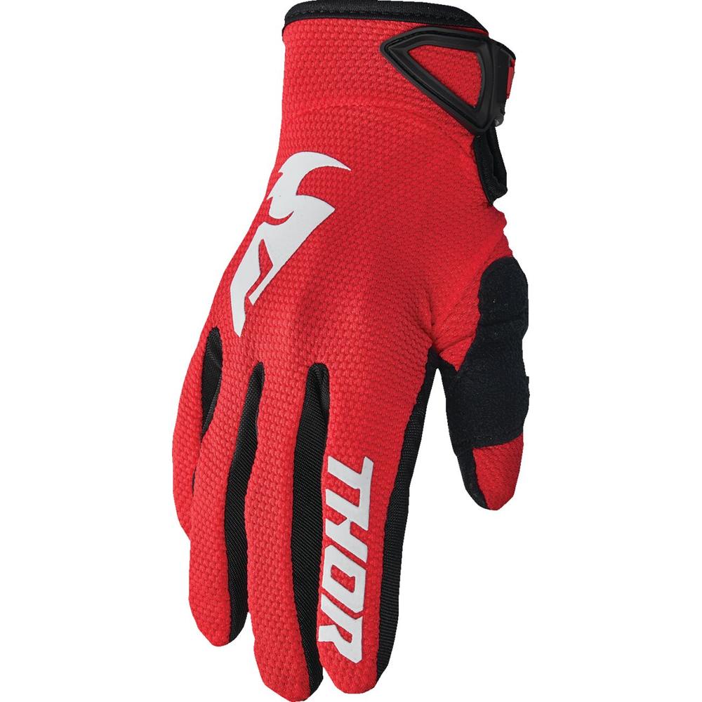 Thor Sector Youth Textile Gloves Red