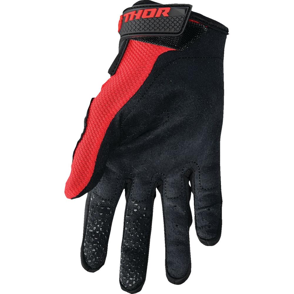 Thor Sector Youth Textile Gloves Red