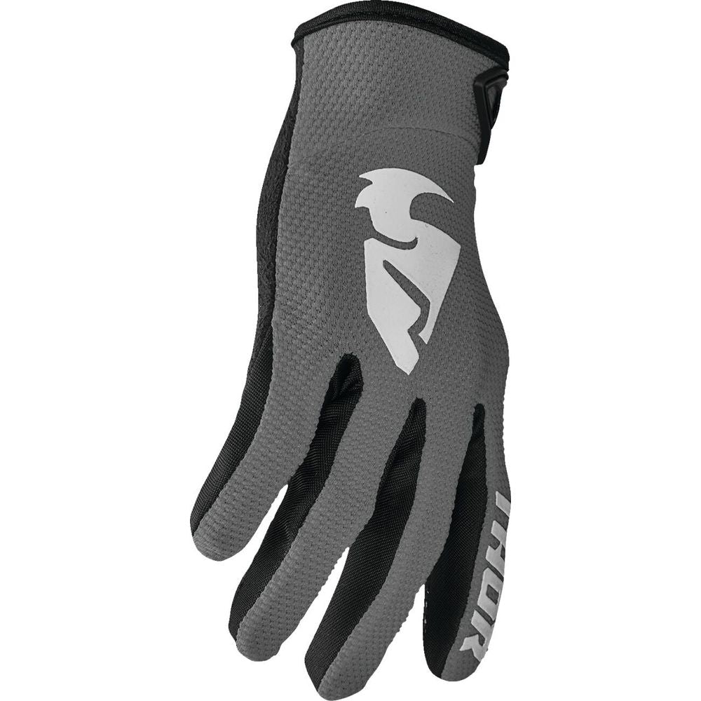 Thor Sector Youth Textile Gloves Grey - FREE UK Shipping, FREE 365 Day Returns | Moto Central