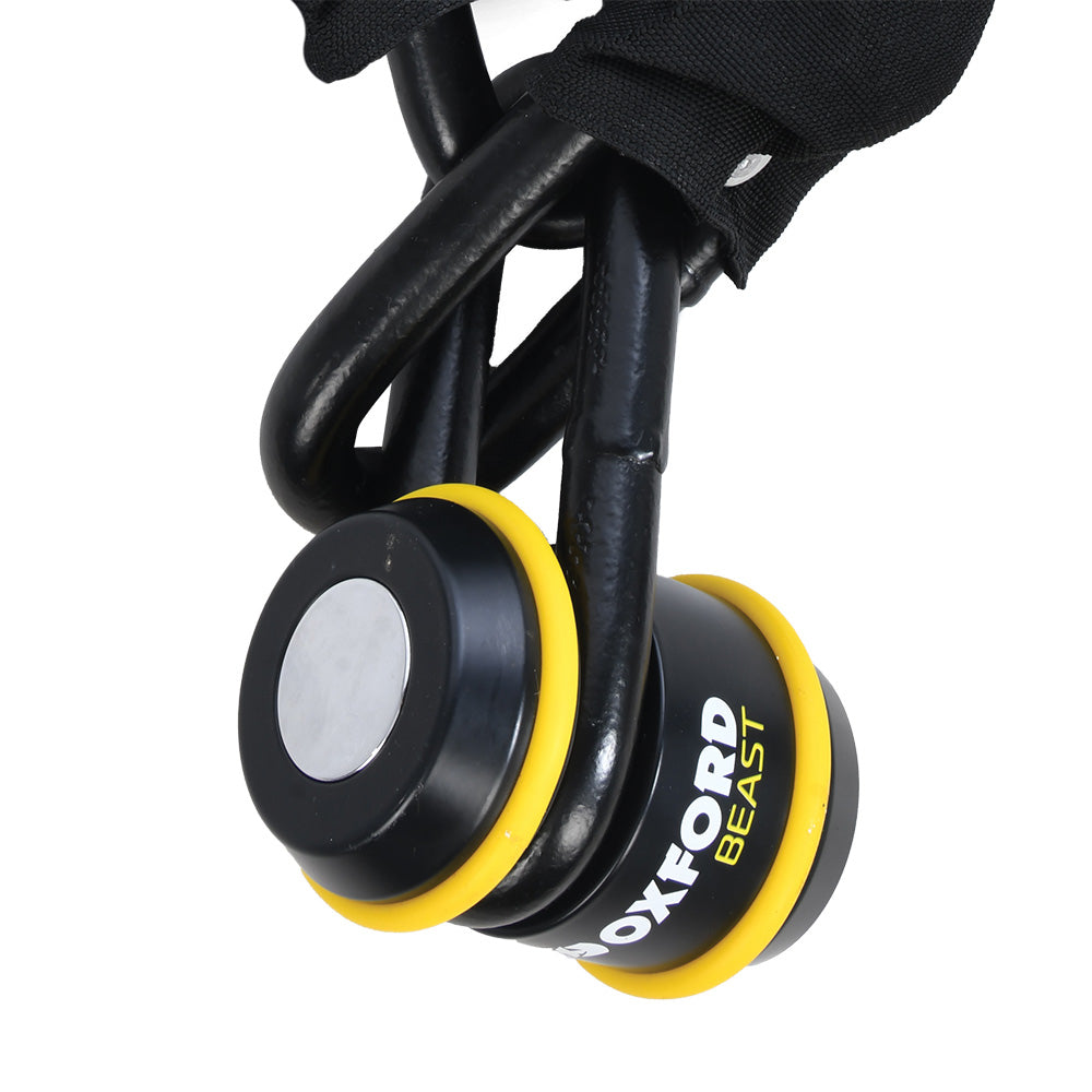 Oxford Beast Lock Black / Yellow - FREE UK Shipping, FREE 365 Day Returns | Moto Central