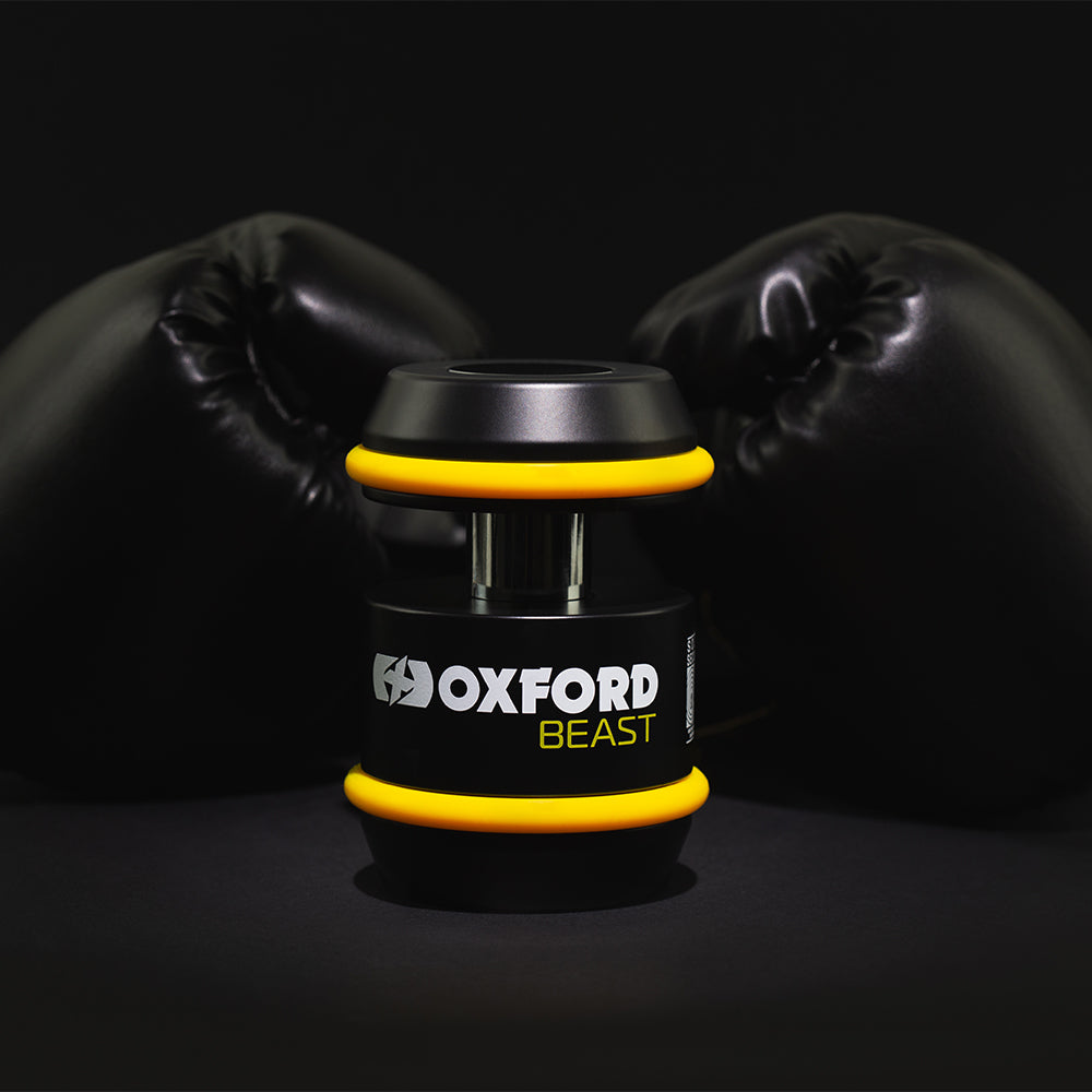 Oxford Beast Lock Black / Yellow - FREE UK Shipping, FREE 365 Day Returns | Moto Central