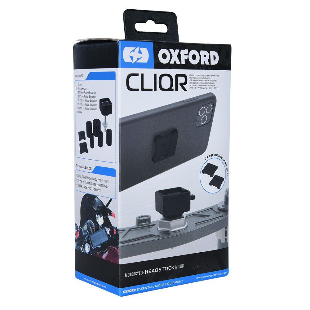 Oxford CLIQR Head Stock Mount System Black