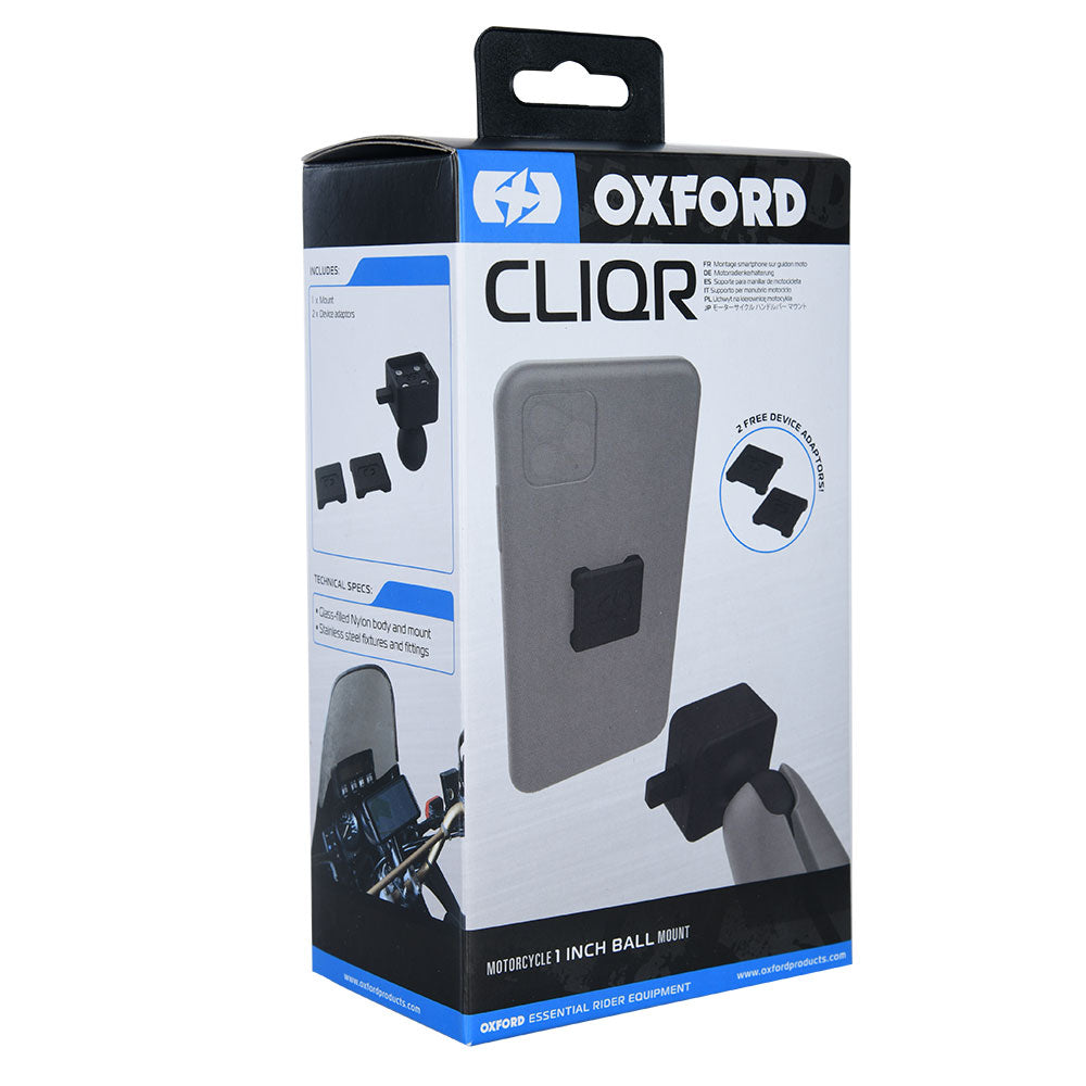 Oxford CLIQR Ball Mount System Black - 1 Inch