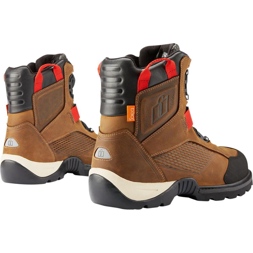 Icon Stormhawk Waterproof Boots Brown - FREE UK Shipping, FREE 365 Day Returns | Moto Central