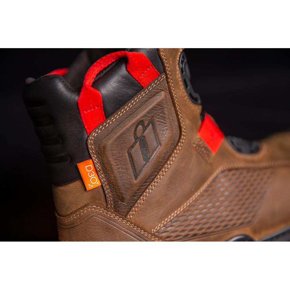 Icon Stormhawk Waterproof Boots Brown - FREE UK Shipping, FREE 365 Day Returns | Moto Central